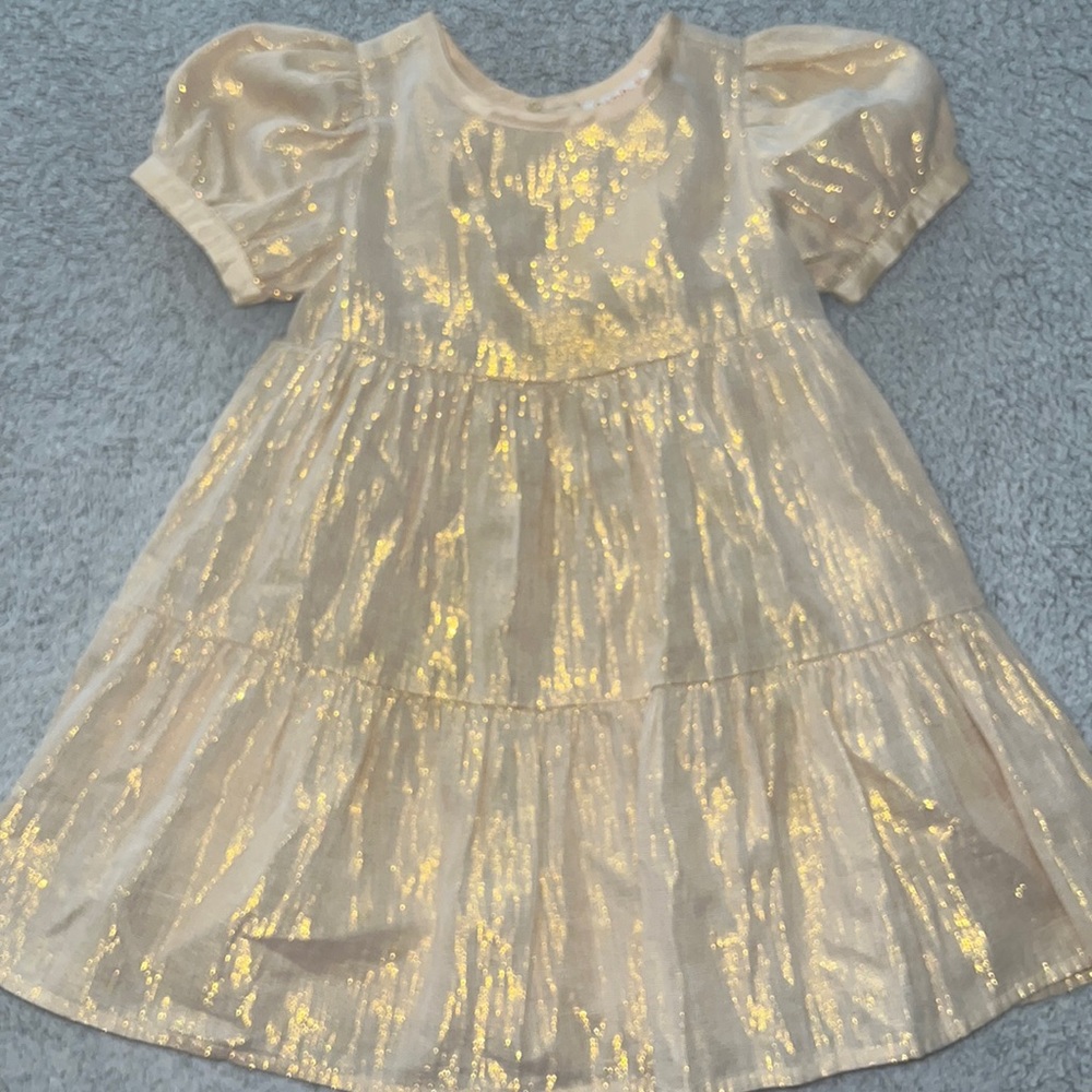 Cat & Jack gold dress